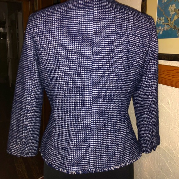 Woven blazer, lined frayed edges - Picture 2 of 3